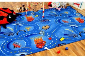 Dětský koberec 200x300 cm CARS modrý