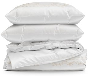 MAKOSATÉNOVÉ OBLIEČKY REINA53 160X200 CM, 2 KS 70X80 CM BIELE