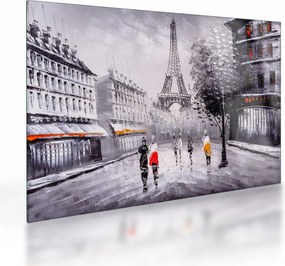Sklenený obraz - Olejomaľba, Paríž (70x50 cm)
