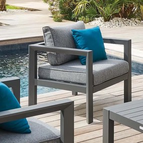 DEOKORK Hliníkové kreslo VANCOUVER (antracit)