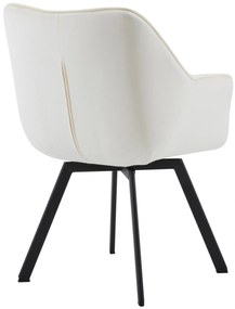 Jedálenská stolička Jordi zamat - krémová