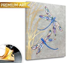 Obrazy na plátne - PREMIUM ART – Lietajúce vážky | rôzne rozmery