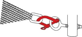 Derby ALUPRO 360x360x360 cm - slnečná clona červená