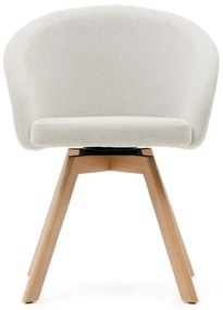 Krémovobiele čalúnené jedálenské kreslo Marvin – Kave Home