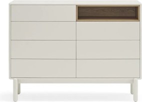 Krémovobiela komoda 120x90x40 cm Corvo – Teulat