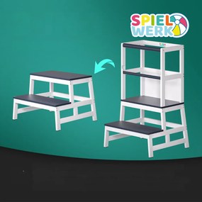 Spielwerk Učiaca veža PLAY borovica, 93x56x49, biela/antracit