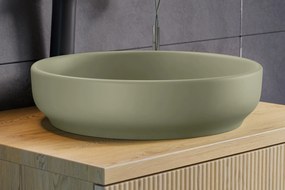 Comad Keramické umývadlo na dosku RIVER 1 OLIVE GREEN MATT UN 40, zelená