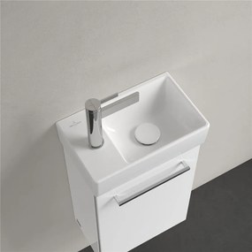 VILLEROY &amp; BOCH Avento závesné umývadielko s otvorom vľavo, bez prepadu, 360 x 220 mm, biela alpská, 43003R01