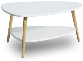 Minimalistický konferenčný stolík bielej farby