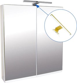 Comodo Zrkadlová skrinka Atica 70 ZS LED-G s osvetlením Any LED 30 G, zlatá