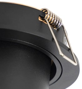 Sada 6 moderných zapustených bodových svetiel čierna okrúhla naklápacia - Installa