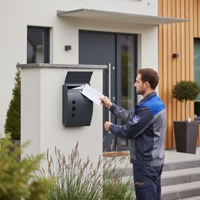 ModernHome Poštová schránka - antracitová, oceľová ModernHome