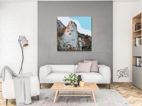 Gario Maľovanie podľa čísel Skalná socha Decebalus, Rumunsko Rozmery: 80 x 80 cm, Rámovanie: S vnútorným rámom