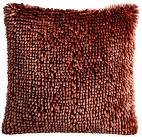 CHLPATÁ DEKORAČNÁ OBLIEČKA NA VANKÚŠ SHAGGY1 40X40 CM TEHLOVÁ