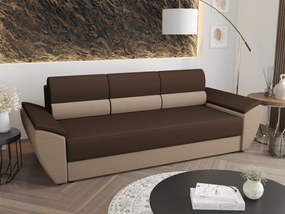 Pohovka trojsedačka Radiant Bis (tmavohnedá + svetlohnedá). Akcia -20%. Vlastná spoľahlivá doprava až k Vám domov. 1056838