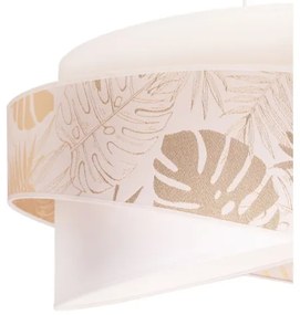 Duolla - Luster na lanku BROOKLYN 1xE27/40W/230V pr. 50 cm biela/mosadz