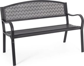 Antracitová kovová záhradná lavica Lizette – Bizzotto