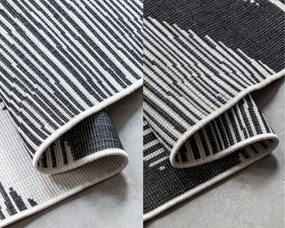 Obojstranný koberec Elle Decoration GEMINI Rhombus čierny