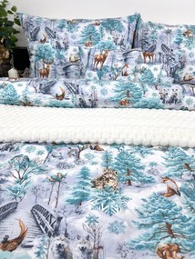INTERMEDIC SK Vianočná posteľná obliečka Jeleň 140x200/70x90 cm