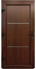 Dvere vchodové Split D35 98x198x7 90L zlatý dub