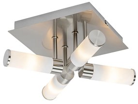 Moderné kúpeľňové stropné svietidlo oceľové 4-svetlové IP44 - Vaňa