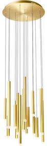 Redo 01-2058 - LED Luster na lanku MADISON 16xLED/4W/230V zlatá