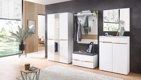 Predsieňový šatníkový panel Memphis, biely/dub artisan