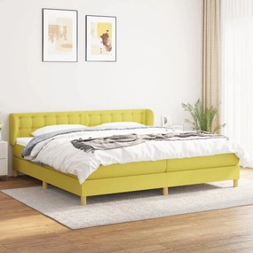 Boxspring posteľ s matracom zelená 200x200 cm látka 3127156