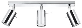 Bodové svietidlo Ring, 3x chrómové kovové tienidlo, (možnosť polohovania)