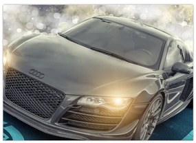Sklenený obraz auta Audi - sivé (70x50 cm)