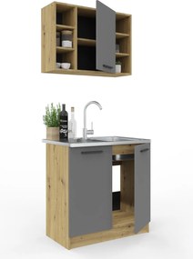 Malá kuchyňa artisan/ antracit SMILE 80