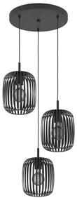 Eglo 900686 - Luster na lanku ROMAZZINA 3xE27/40W/230V čierna