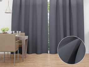 Biante Dekoračný záves Rongo RG-017 Tmavo sivý 140x220 cm