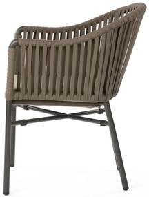 MOHITO záhradná stolička s podrúčkami brown