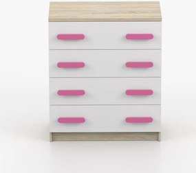 Komoda SCOUT - dub sonoma/biela (viac variant)