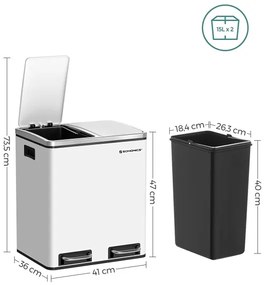 Odpadkový kôš 30l LTB30WT