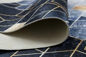 Dywany Łuszczów, Kusový koberec ANDRE Geometric 1216, 80x150, modrá, chodba / predsieň