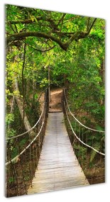 Vertikálny foto obraz akrylový Visiaci most v lese oav-40487494