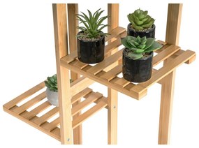 Stojan na rastliny G21 6 úrovní, bambusový