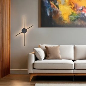 Brilagi - LED Nástenné svietidlo LUGO QUATTRO LED/16W/230V čierna