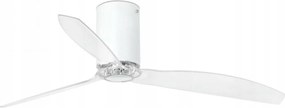 Stropný ventilátor Faro Mini Tube Fan biela/transparentná s DC motorom 75cm