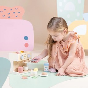 Drevený kávovar s príslušenstvom