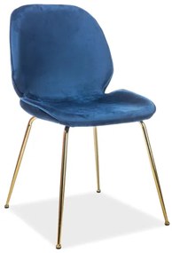 Jedálenská stolička Alisia (modrá + zlatá). Vlastná spoľahlivá doprava až k Vám domov. 1049853