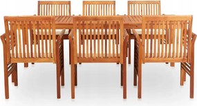 vidaXL 7-dielna sada záhradného nábytku s vankúšmi, akáciové drevo