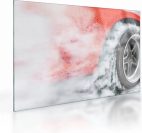 Sklenený obraz - Závodné auto (70x50 cm)