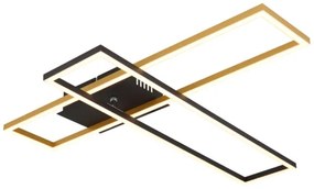 Globo 67208-30G -LED Stropné svietidlo DAKARI 30W/230V 3000K 60x80 cm čierna/zlatá