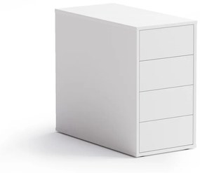 Kancelársky prístavný kontajner BLOCK White, 4 zásuvky, biela