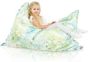 Veľký vankúš na ležanie so svetlozeleným listovým vzorom – XL / XXL Veľkosť: XL