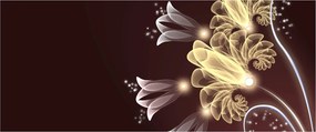 Obraz - Žiarivé kvety (120x50 cm)
