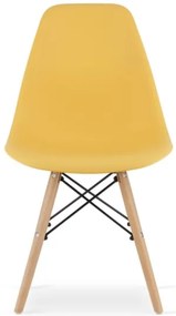 TRENDIE Jedálenská stolička BASIC horčicová - škandinávsky štýl